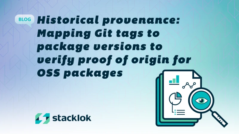 Historical provenance: Mapping Git tags to package versions to verify proof of origin for OSS packages